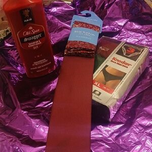 Isaac Mizrahi Red Floral Tie &  Men Bikini Briefs Set Of Three